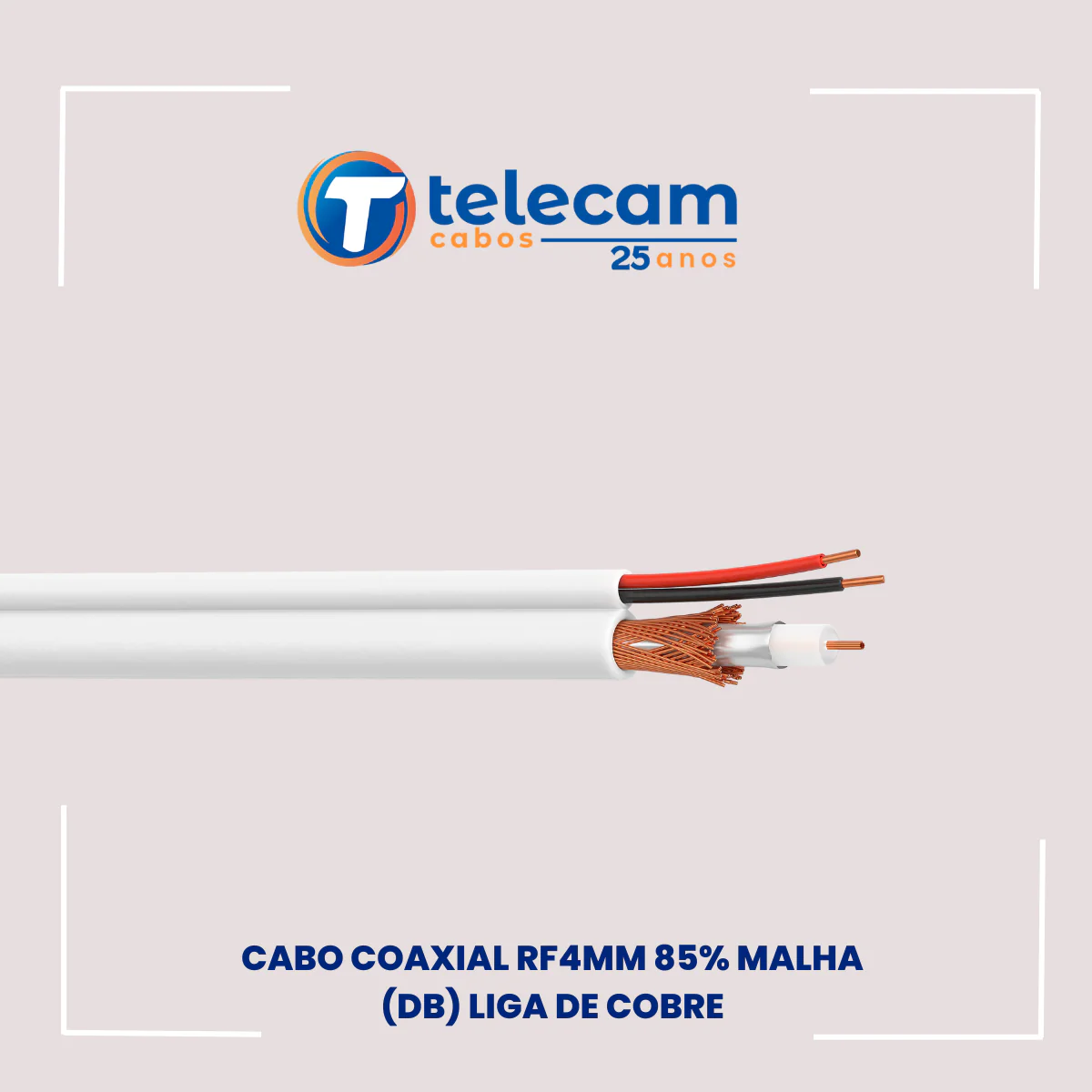 Cabo Coaxial 85% Dupla Blindagem