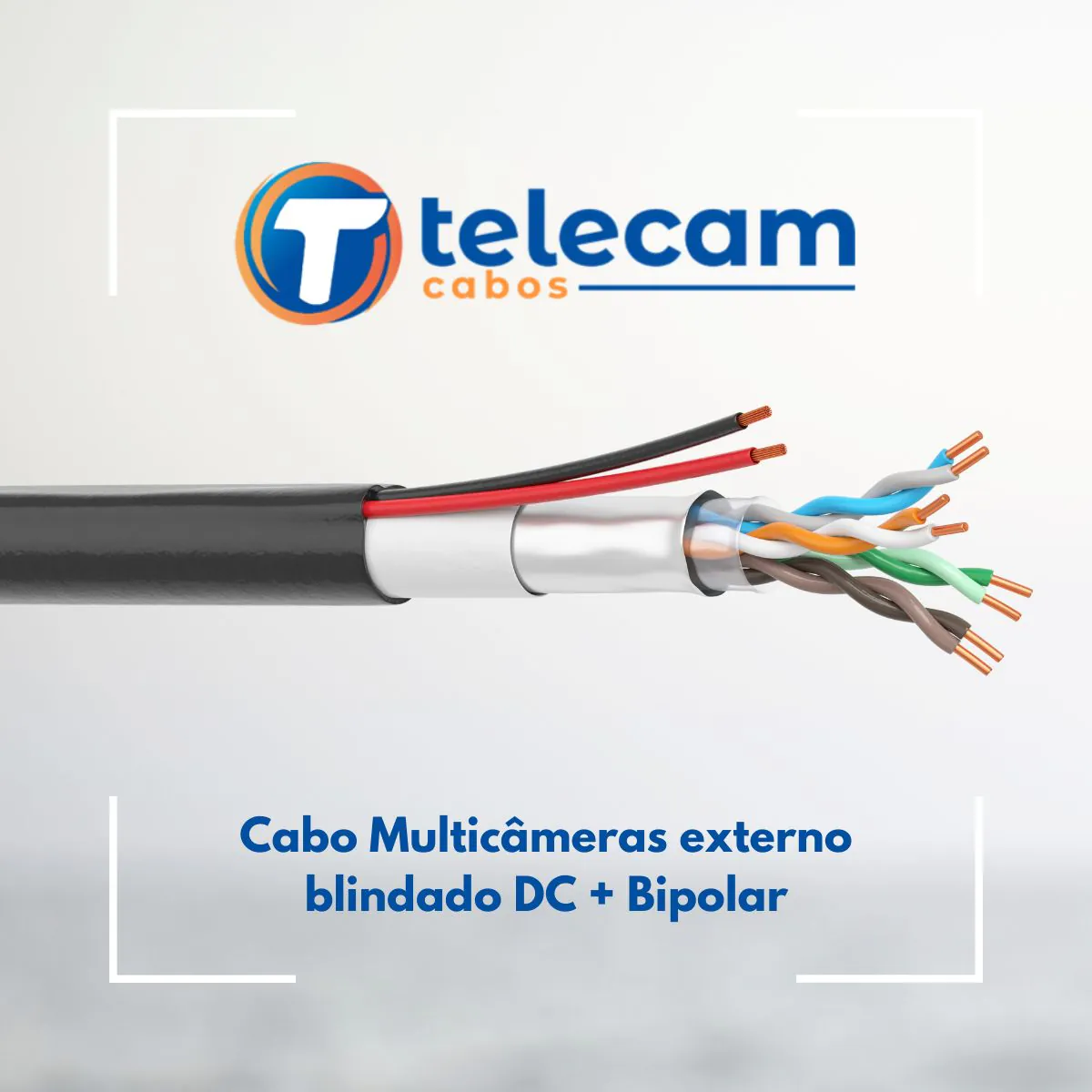 Cabo Multicâmeras externo blindado DC + Bipolar
